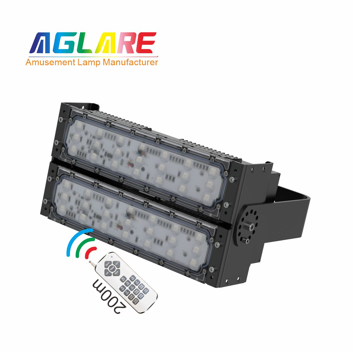 100W LED彩色泛光灯 RGB投光灯带？仄